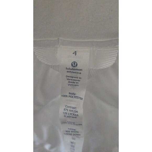 Lululemon women's Down For A Run white Vest size 4 - Picture 6 of 9